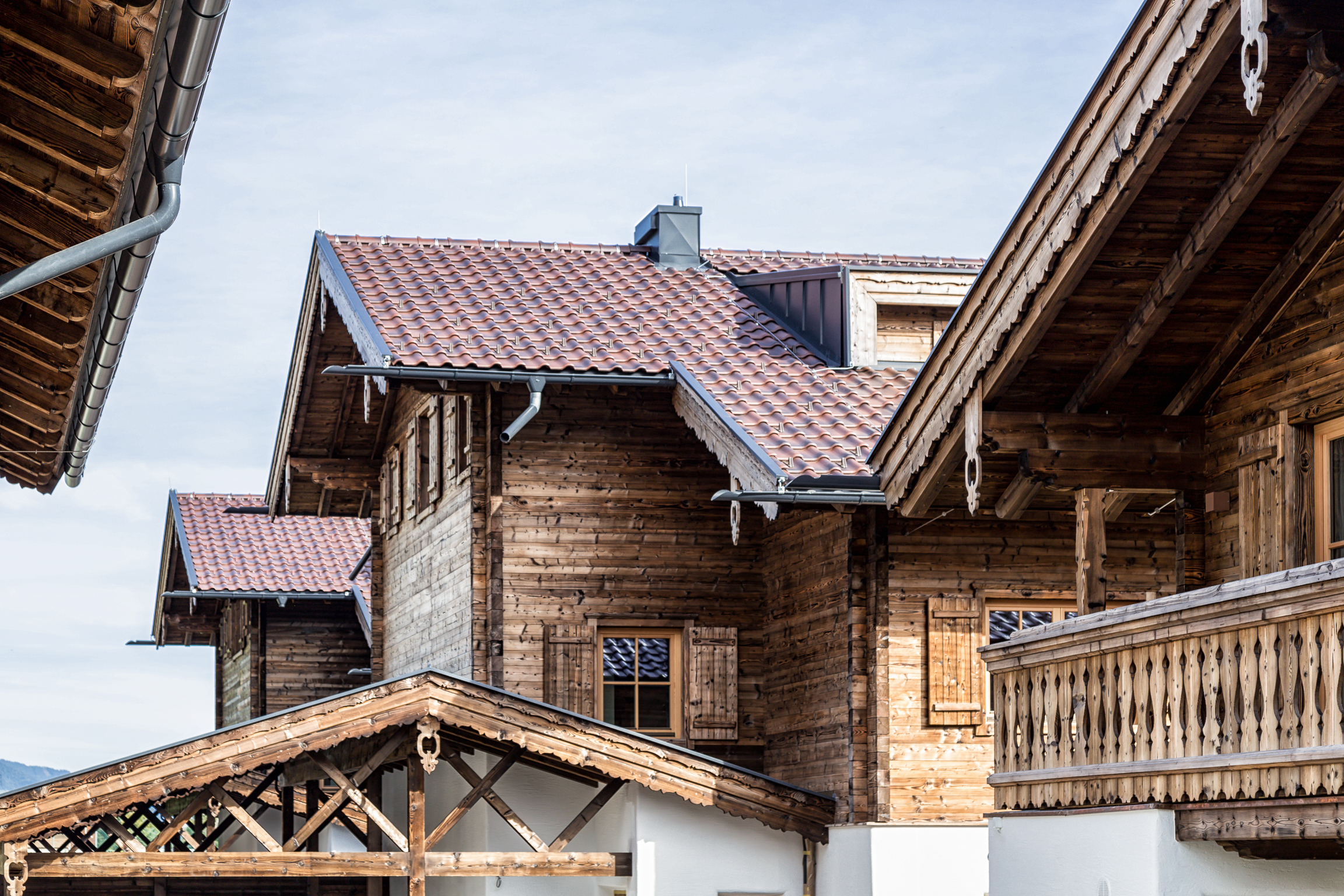 Außenansicht Holz Details Ferienwohnung in Hollersbach von Alpina Holiday