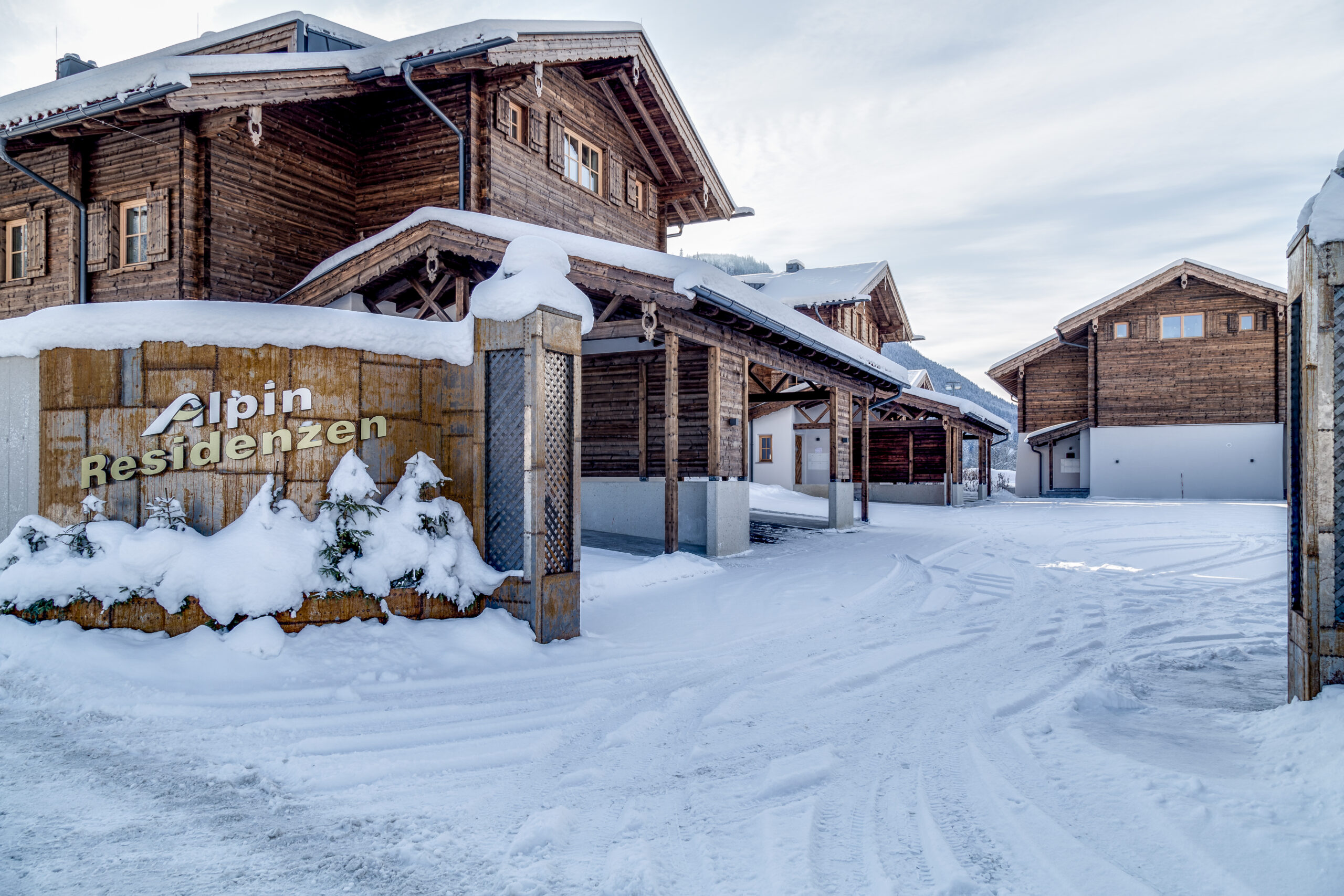 Zufahrt Winter Ferienwohnung in Hollersbach von Alpina Holiday