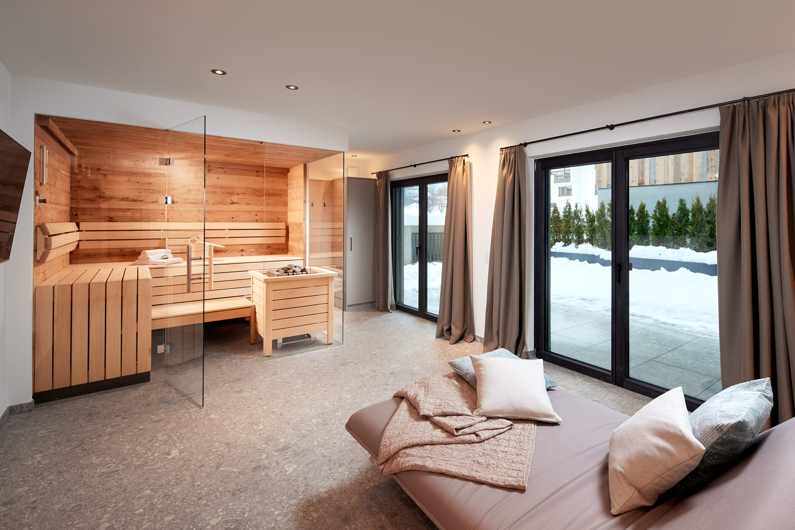 Sauna Top 5 Ferienwohnung in Aurach von Alpina Holiday